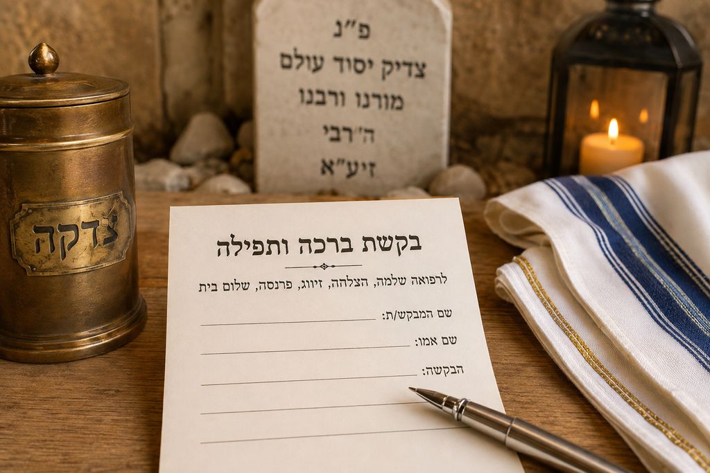 בקשת פדיון נפש וברכה מצדיק
